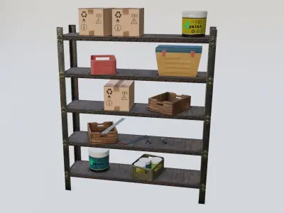 RACK SYSTEM GAME READY Low-poly 3D model