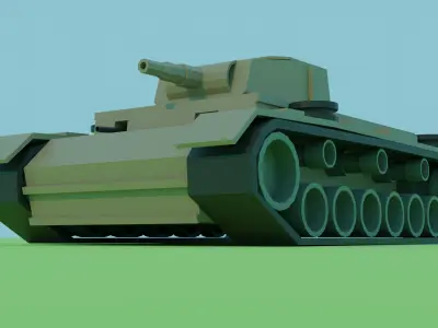 Panzer IV Tank Low Poly Free 3D model