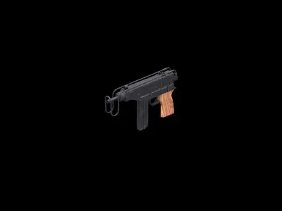 Scorpion vz61 SMG Low-poly 3D model