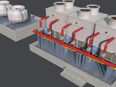 Cooling Tower 3D model get