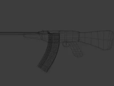 Assault Rifle 3D Model Low-poly 3D model