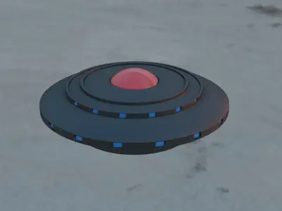 Unidentified flying object UFO Free low-poly 3D model