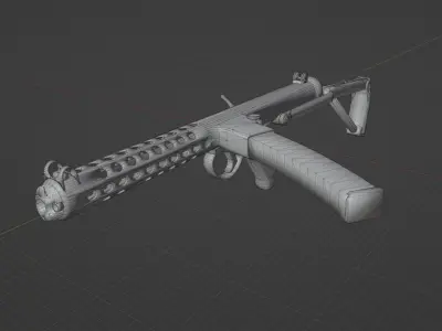 Sterling SMG Low-poly 3D model
