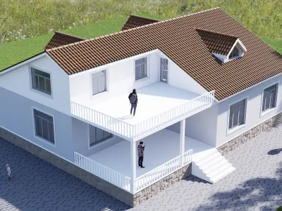 house Low-poly 3D model get