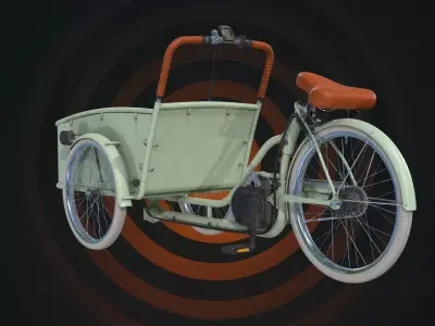 Electric Cargo Delivery Tricycle 3D model