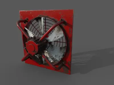 Industrial Fan Low-poly 3D model purchase