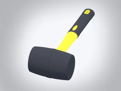 Rubber Mallet Low-poly 3D model