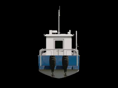 Pollution Response Vessel Low-poly 3D model