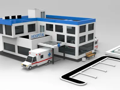 17 low poly City  Pack Low Poly Assets Low poly 3D Model Low-poly 3D model