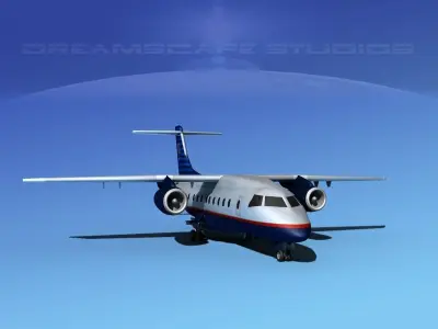 Dornier 328Jet United Express 3D model