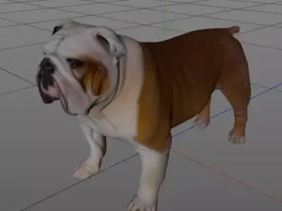 English Bulldog DOG 3D MODEL 3D model