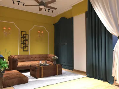 Antique or Heritage or Classical Living Room  3D model