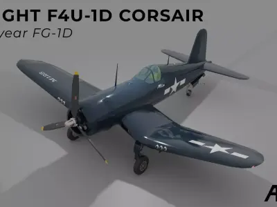 Chance Vought F4U-1D Corsair 3D model buy