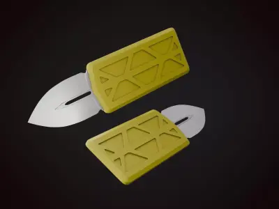 Knife 2 D Low-poly 3D model