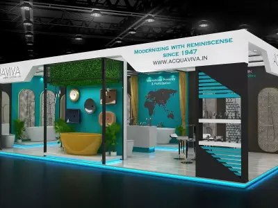 Exhibition Stall size 10x5Mtr Two Side Open 3D model  3D model