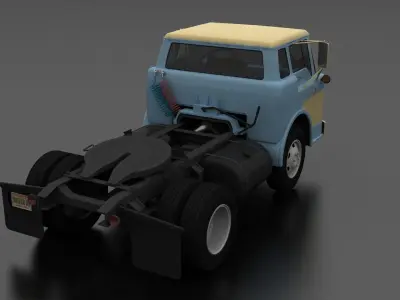 C-Series C-800 Semi Truck 1957 Low-poly 3D model