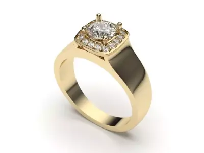 solitaire with ring sizes  8 part S103 3D print model