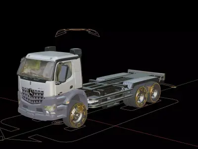 Mercedes Benz Arocs Semi Truck 3D model