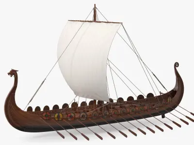  Viking Drakkar Sail Raised 