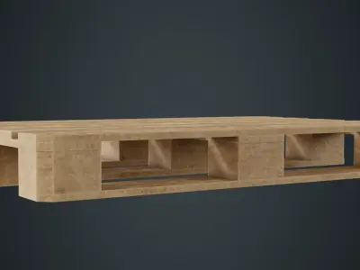 Pallet 1B Low-poly 3D model