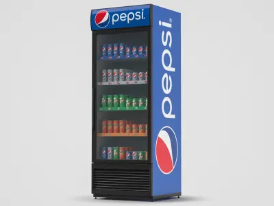 Supermarket Refrigerator Collection 3D model
