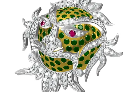 Antique Diamond Halloween Hip Hop Pendant 3D print model