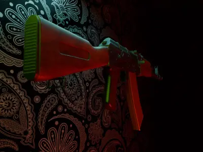 high quality detailed ak47 3d model  Low-poly 3D model