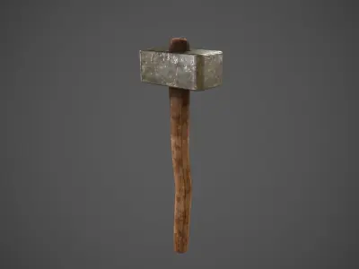 Hammer  Low-poly 3D model