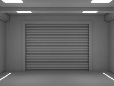 Empty industrial space 3D model