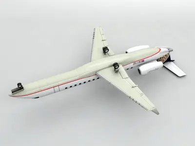  Embraer ERJ 145 - Continental Express Low-poly 3D model