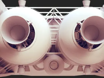 Spaceship cargo 3D model by sergeym