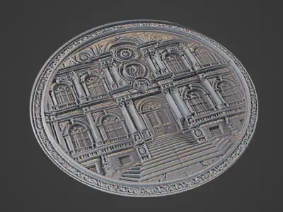 Building House Pendant Medallion 3D print model order