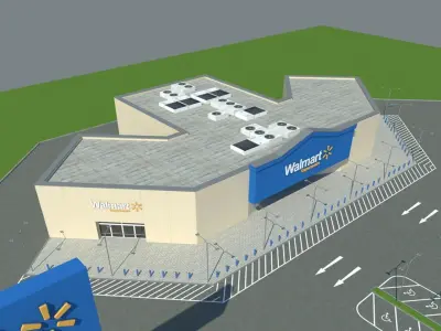  Walmart with Parking Lot 