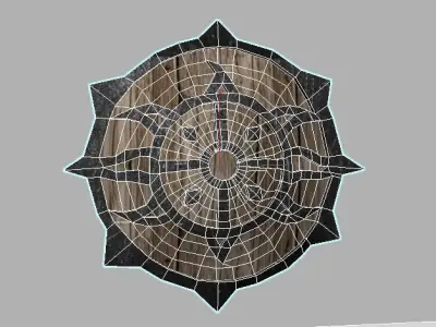 Medieval shield Low-poly 3D model get