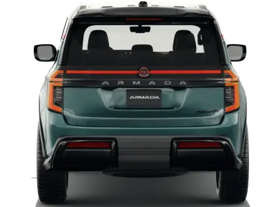 Nissan Armada PRO-4X 2025 with interior 3D model