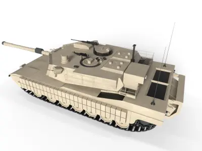 Tank Abrams US  Low-poly 3D model