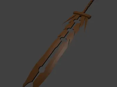 Monster Sword quad blade 3D model
