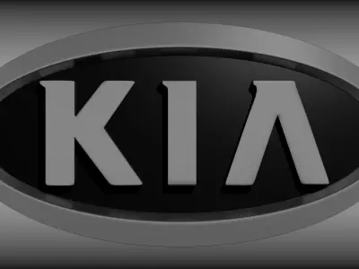 kia logo 3D model Subdivision ready