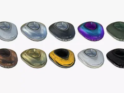 10 Alien Spaceship UFO C Collection - Sci Fi Spacecraft Design 3D Model Pack purchase