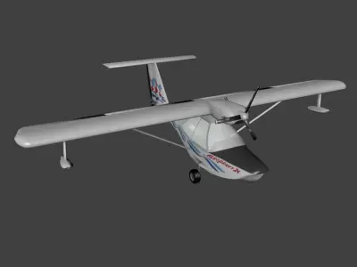 Aeroprakt A-24 Viking Free low-poly 3D model