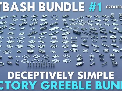 Factory Greeble Kitbash Bundle 250 Models 3D model purchase