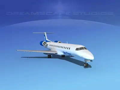 Embraer ERJ-140 Jet Fast 3D model