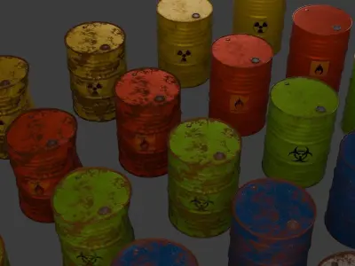   barrels pack 3D model