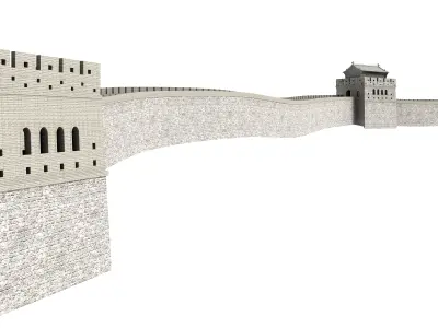Great Wall of China 3D model Textured