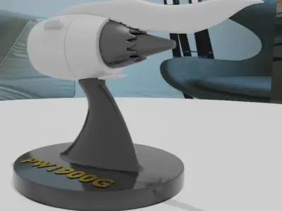 PW1900G Engine Mockup 3D print model