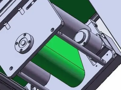 2 m conveyor line 3D model