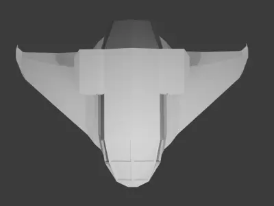 Futuristic Plane Low-poly 3D model