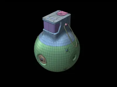 GRENADE SCIFI Low-poly 3D model buy