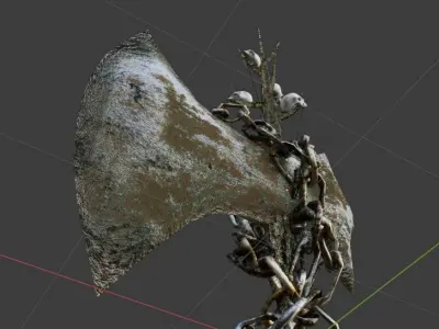 CREEPY AXE - HORROR WEAPON Low-poly 3D model