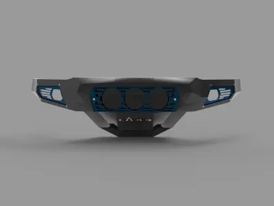 Front and Rear Bomber Bumper for Dodge Ram 3D model
